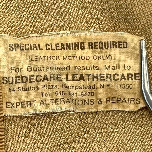 Vintage 60s Cowgirl Western Leather Blend Jacket Cowboy Brown Womens S Small - Picture 11 of 12